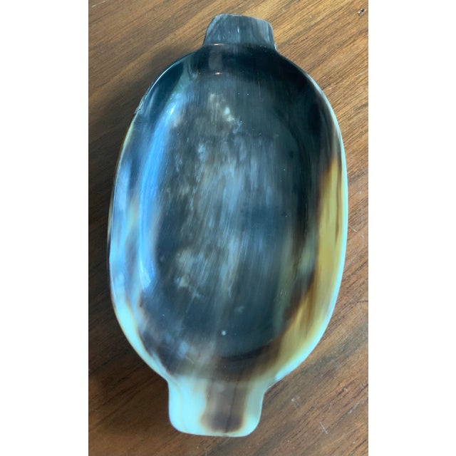 Vintage Hand Carved Horn Caviar Serving Dishes - Set of 5 Pcs. For Coastal, Natural, British Colonial & Palm Beach Regency Entertaining. See Pics! For Sale - Image 4 of 9