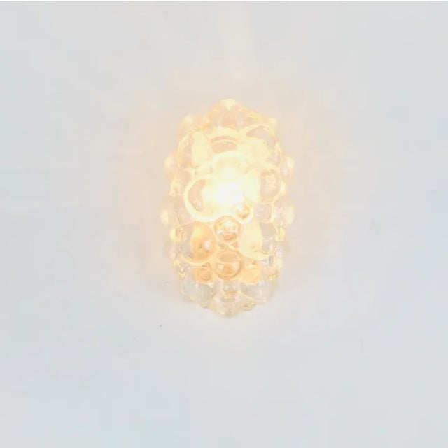 1960s Mid-Century Amber Bubble Glass Wall Lamp by Helena Tynell for Limburg, Germany, 1960s For Sale - Image 5 of 9