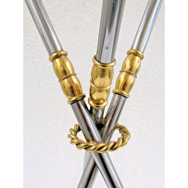 Early 20th Century Italian Neoclassical Tripod Drinks Table Nickel and Brass 20th Century For Sale - Image 5 of 18