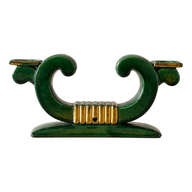 Art Ceramic Candlestick from Saint Clément, 1960 For Sale