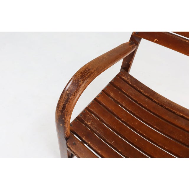 Art Deco Wooden Torck Armchair, France 1930s For Sale - Image 10 of 14