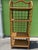 English Vintage Rattan & Woven Cane Four-Tier Étagère Bookshelf For Sale - Image 3 of 7