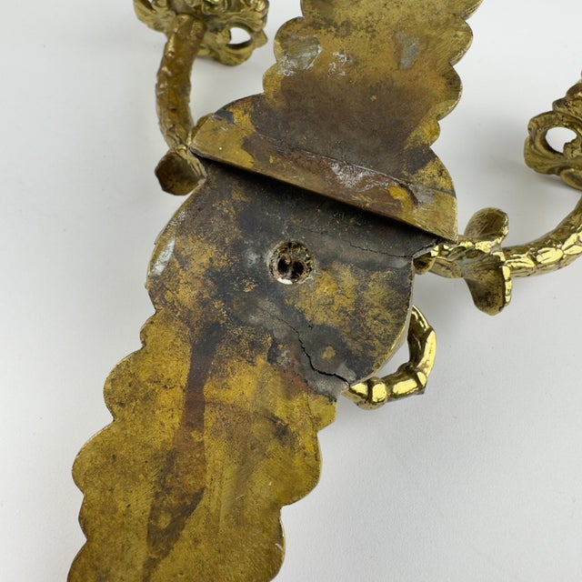 Antique Empire Bronze Wall Candle Sconce, Italy, Late 19th Century For Sale - Image 18 of 18