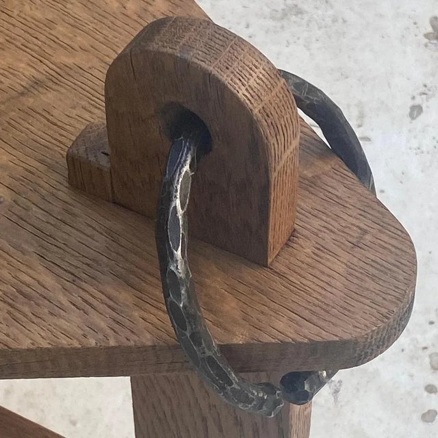 Low Oak Table, France, 1960s For Sale - Image 11 of 13