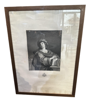 Samian Sibyl, 19th Century, Engraving, Framed
