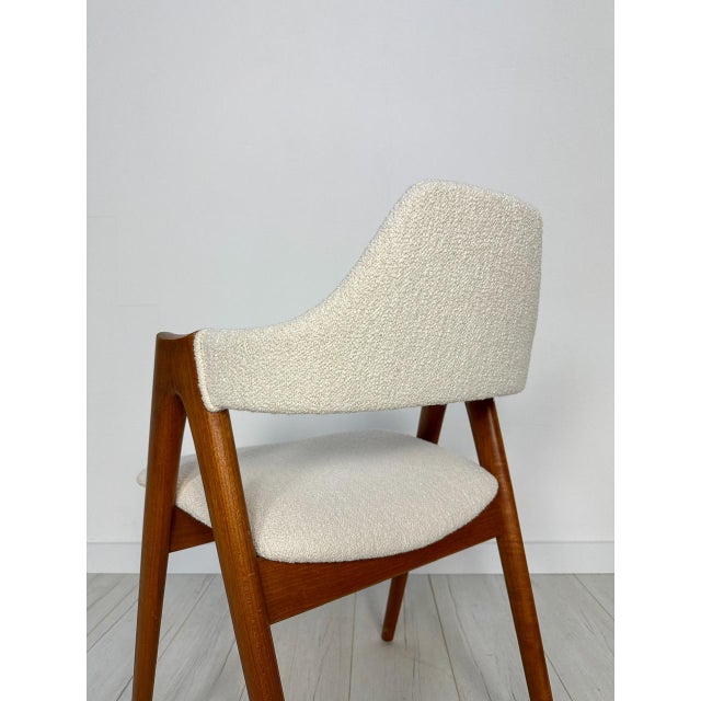 Beige Set of Danish Compass Dining Chairs in Teak by Kai Kristiansen for Sva Møbler, 1950s For Sale - Image 8 of 15