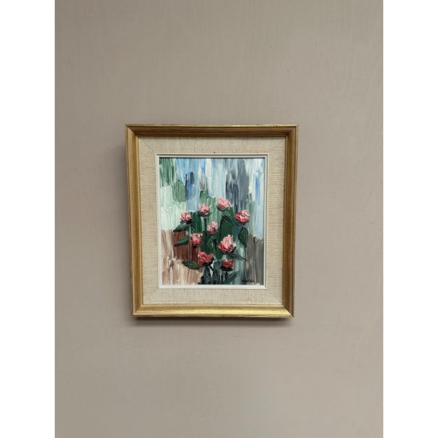 A. Wilén, Floral Impasto, 1960s, Oil on Panel, Framed For Sale - Image 5 of 17