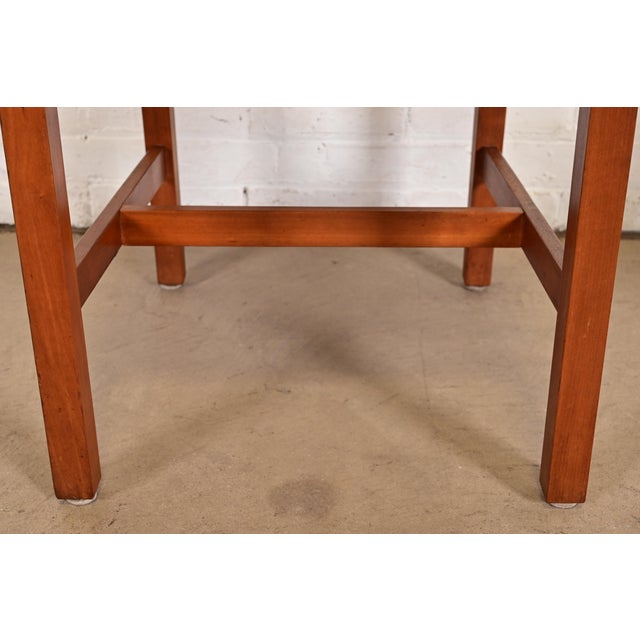 Stickley Mission Arts & Crafts Cherry Wood Spindle Back Dining Chairs, Set of Four For Sale - Image 9 of 14