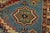 Kazak Rug 5′ X 6’7” Blue Wool Tribal Hand-Knotted Oriental Carpet For Sale - Image 4 of 12