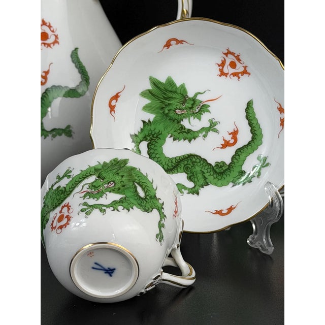 1920s Vintage Ming Dragon Tea Set from Meissen, 1920s, Set of 13 For Sale - Image 5 of 18