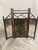 Yellow Antique Victorian Aesthetic Movement Bamboo Folding Fire Screen | Hand-Painted For Sale - Image 8 of 9