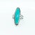 Vintage Southwestern Navajo Sterling Silver and Turquoise Ring For Sale In Philadelphia - Image 6 of 10