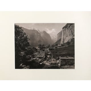 19th C Lauterbrunnen Swiss Alps Sepia Tone Photograph For Sale