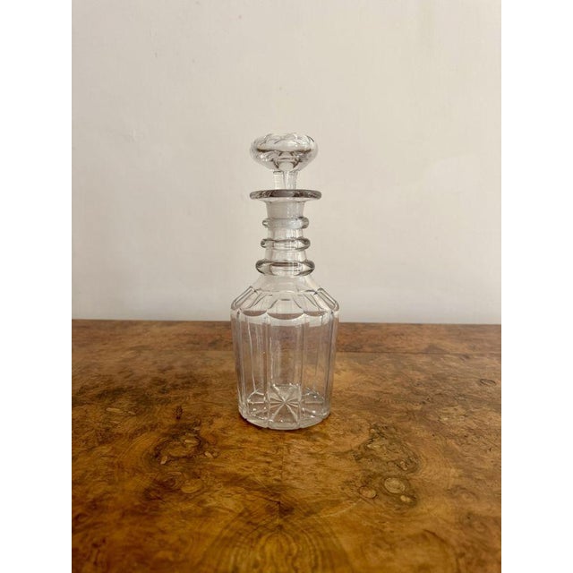 Antique Victorian Glass Decanter, 1880 For Sale - Image 4 of 4