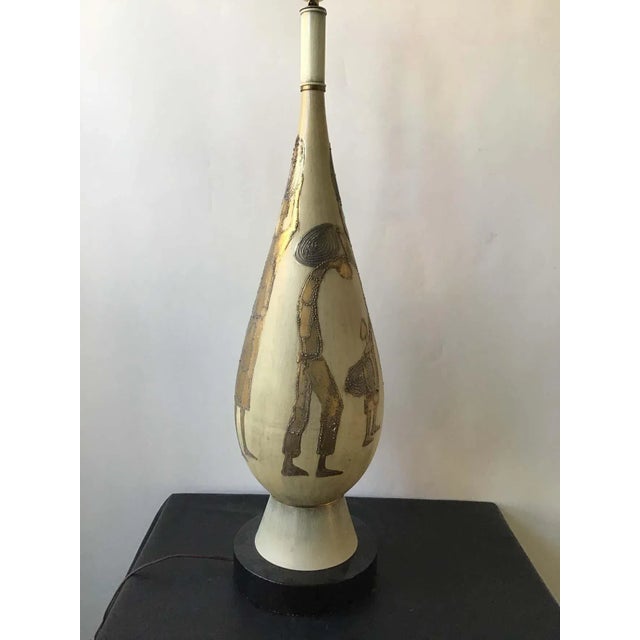 1950s Large Italian Ceramic Lamps - A Pair For Sale - Image 10 of 13