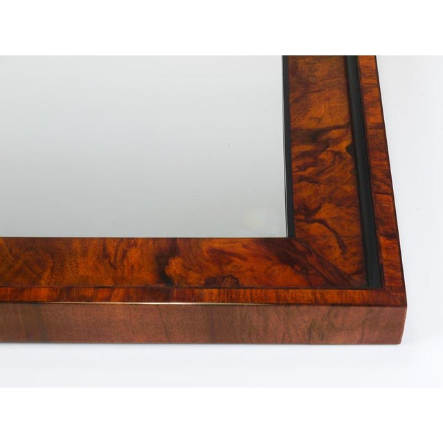 Antique Biedermeier Square Walnut Wall Mirror, Vienna, 1850s For Sale - Image 12 of 18