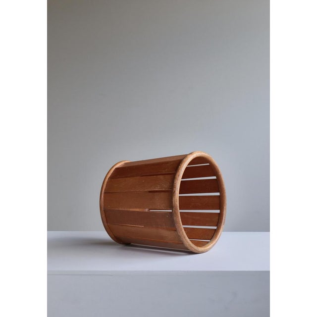 1940s Vintage Paper Basket by Hans J. Wegner for Aarhus City Hall, Oak, Denmark, 1940s For Sale - Image 5 of 13