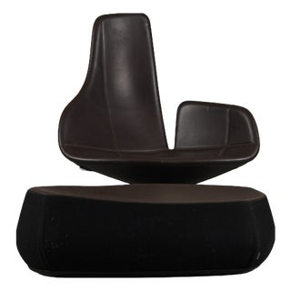 Set of Fjord Lounge Chair and Pouf by Patricia Urquiola for Moroso, Italy, 2000s For Sale