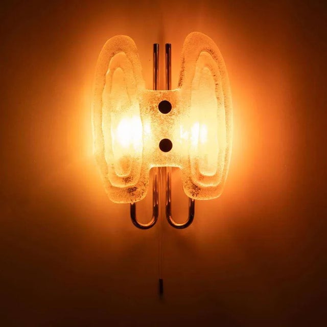 Space Age Glass & Bronze Wall Lamp from Hillebrand For Sale - Image 6 of 6