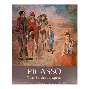 Picasso, the Saltimbanques, National Gallery of Art, Washington, Gallery Poster, 1981, Rare