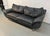 Contemporary Late 20th Century Stylish Modern Black Leather Sofa For Sale - Image 3 of 13