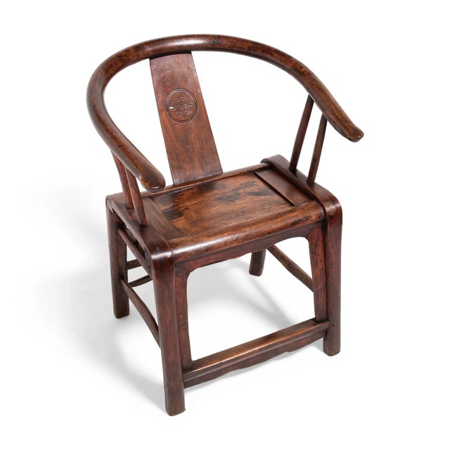 Mid 19th Century Chinese Red Lacquer Roundback Chair, 19th C. For Sale - Image 5 of 8