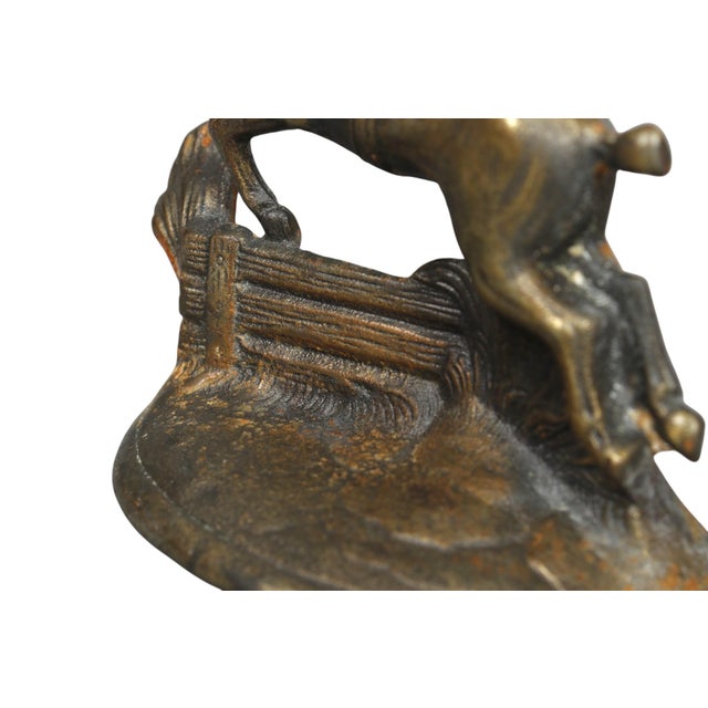Hubley Manufacturing Company 1920's ‘Whipper In’ Hubley Mfg. Co Cast Iron Bookends, a Pair For Sale - Image 4 of 5