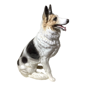 Vintage Ceramic German Shepherd Statue 28 Inches