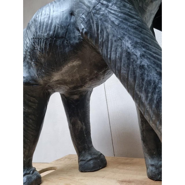 Omersa Leather Elephant with Glass Eyes from Liberty's London, 1930s For Sale - Image 15 of 18