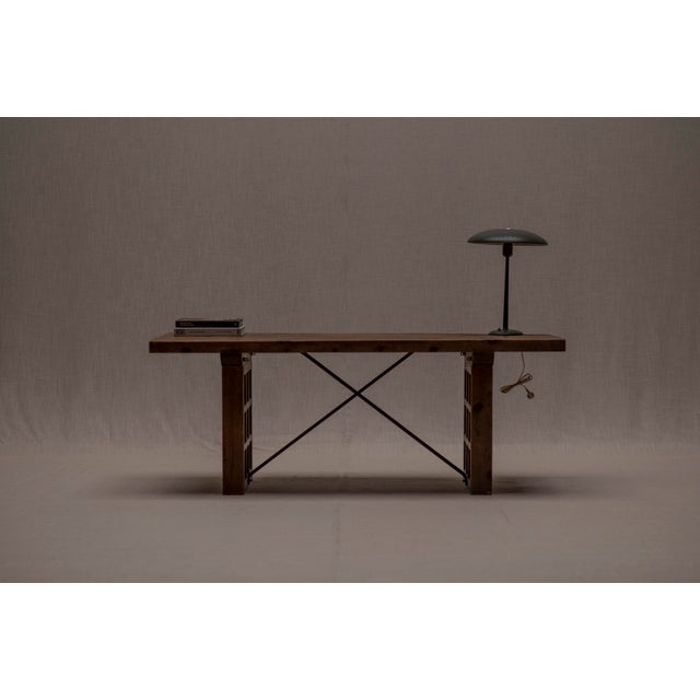 Wood Vintage Brutalist Desk, 1970s For Sale - Image 7 of 17