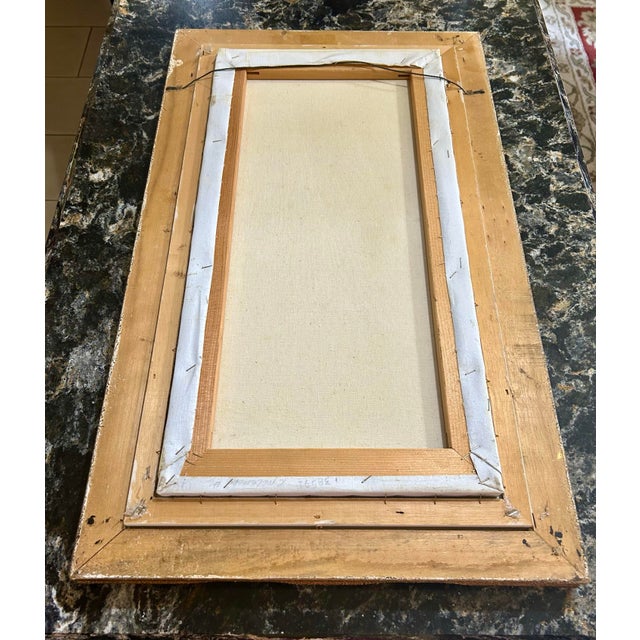 Vintage, Signed, Original Oil on Canvas, by Artist C Koch, Gold, Baroque Frame, the Cathedral of Notre Dame/Parisan Scene, Impressionism, Impasto For Sale - Image 10 of 10