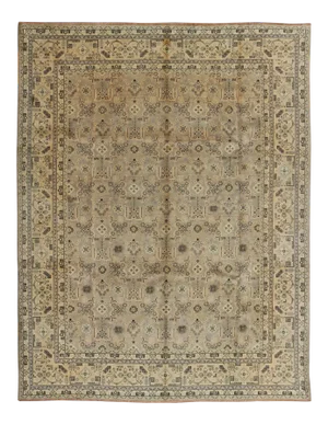 1950s Semi Vintage Tabriz Rug - 10′1″ × 12′9″