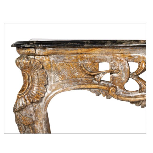 Rococo 18th Century French Rococo Console Table For Sale - Image 3 of 6