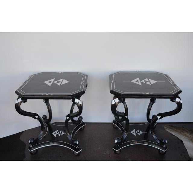 Hollywood Regency Coconut Side Tables - a Pair For Sale - Image 4 of 7