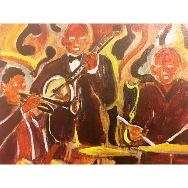 "Untitled" Watercolour on Canvas Painting, Signed by Cecile Hubene For Sale - Image 11 of 11