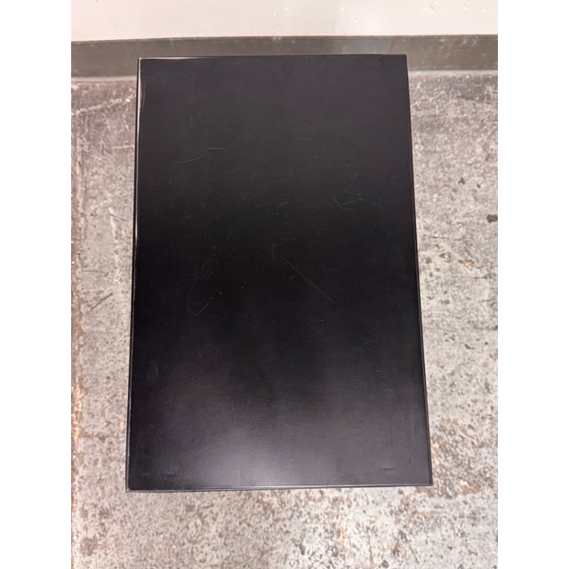 Black Room & Board Slim C-Shape Table For Sale - Image 8 of 12