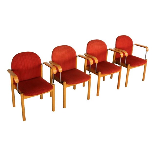 Armchair from Kinnarps, Sweden, 1980s, Set of 4 For Sale - Image 8 of 8