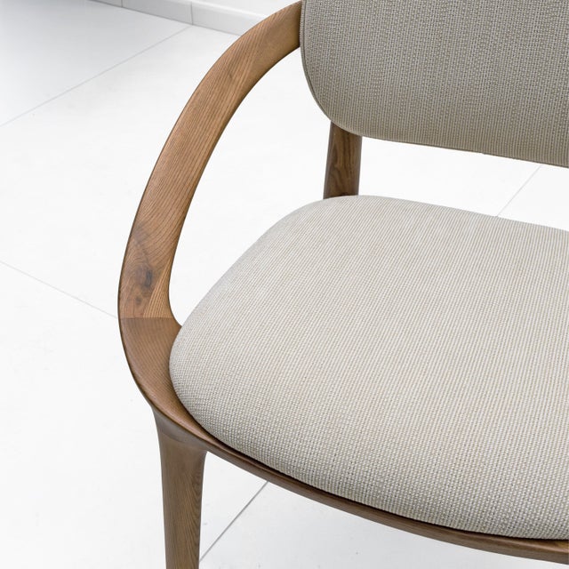 Wood Italian Dining Chairs with Sculptural Curved Frame, 2020, Set of 6 For Sale - Image 7 of 8