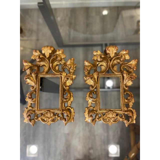 Baroque Baroque Gold Leaf-Gilded Carved Wood Frame, 1750 For Sale - Image 3 of 14