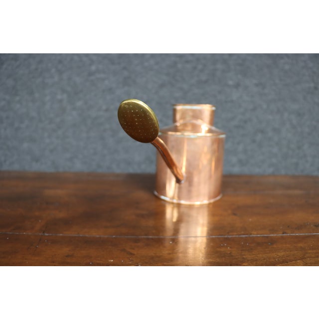 English Vintage Haws Copper & Brass Indoor Watering Can For Sale - Image 3 of 12