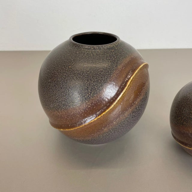 1960s Ceramic Pottery Orion Vases from Dümler and Breiden, Germany, 1970s, Set of 2 For Sale - Image 5 of 18