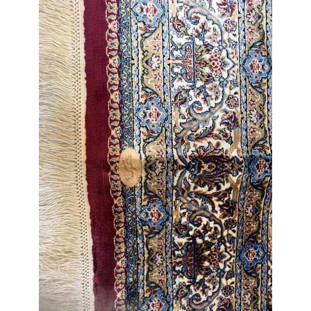 Signed Silk Turkish Rug , 4' X 6' For Sale - Image 4 of 6
