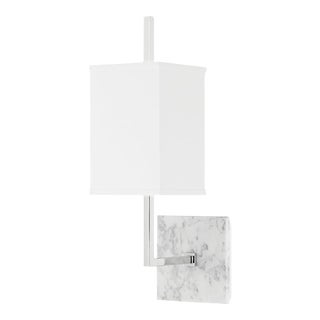 Mitzi Mikaela 1-Light Wall Sconce, Polished Nickel For Sale