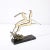 1930s Art Deco Leaping Gazelle Sculpture in Polished Brass on Black Marble Base For Sale - Image 5 of 12