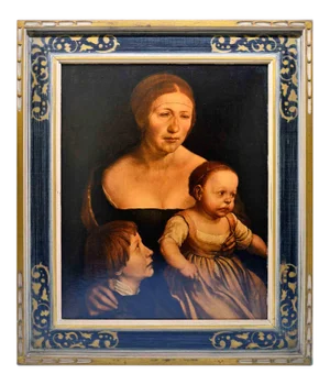 The Artist's Family by Hans Holbein Fine Art Reproduction by New York Graphic Society Framed 22x26