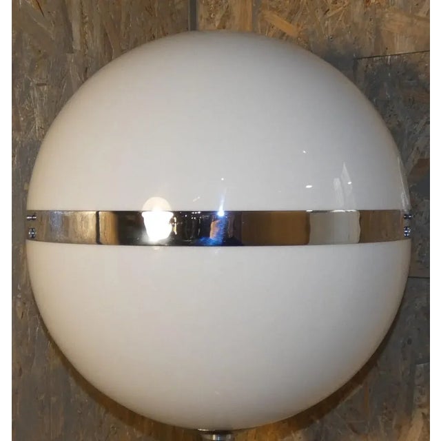 Metal Italian Floor Lamp in Chromed Steel, 1970s For Sale - Image 7 of 11