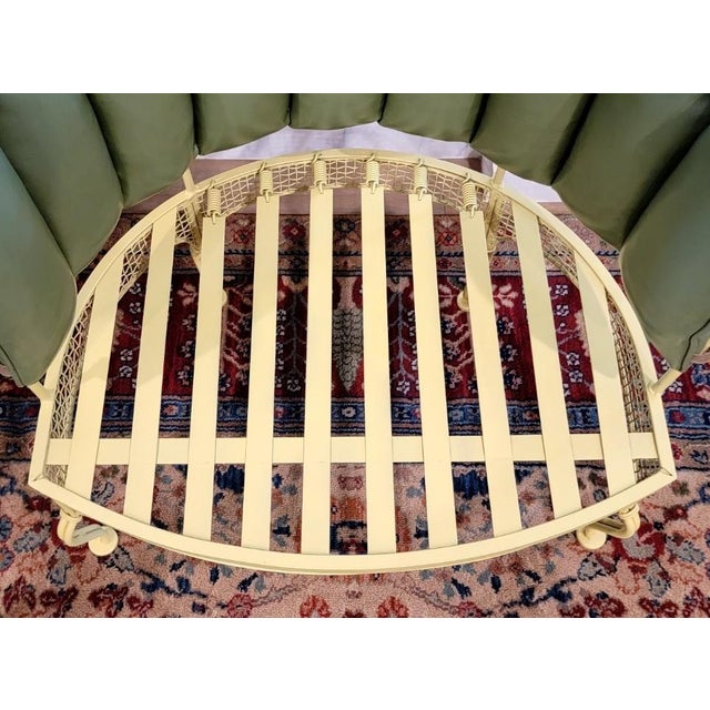 Russell Woodard Extremely Rare 1950s Wrought Iron Gaden Tub Chair Attributed to Russell Woodard (Designer) For Sale - Image 4 of 7