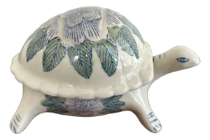 1980s Porcelain Lidded Turtle Box