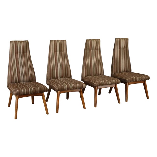 Set of Four Dining Side Chairs by Adrian Pearsall for Craft Associates, 1960s For Sale