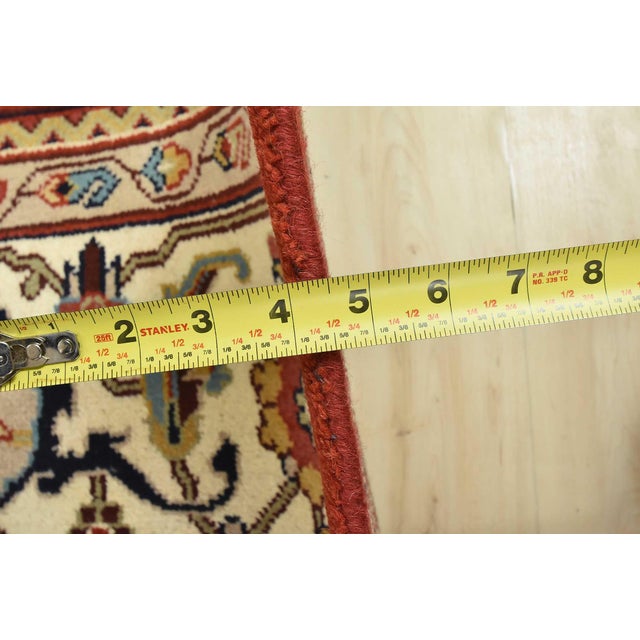 Mahal Rug 9' X 12'5' Red Wool Traditional Hand-Knotted Oriental Carpet For Sale - Image 13 of 15
